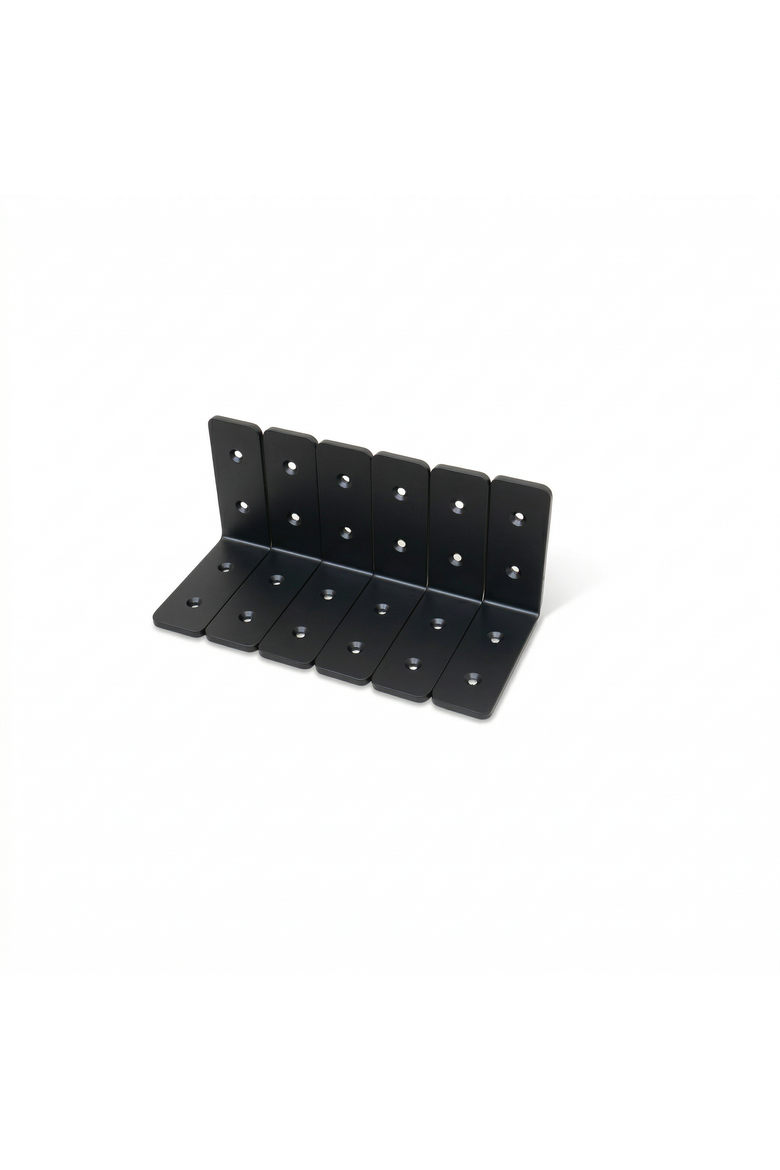 Kingsley 6" DIY Home Wall Shelf Brackets | 6-Pack, Alternate, color, Black