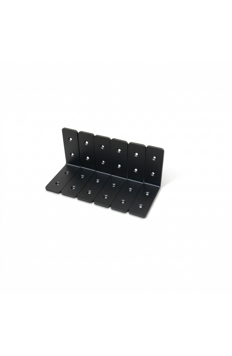 StoreYour Kingsley 6" DIY Home Wall Shelf Brackets | 6-Pack, Alternate, color, Black