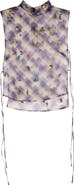 Dries Van Noten Carmasa Check Crystal Embellished Top
