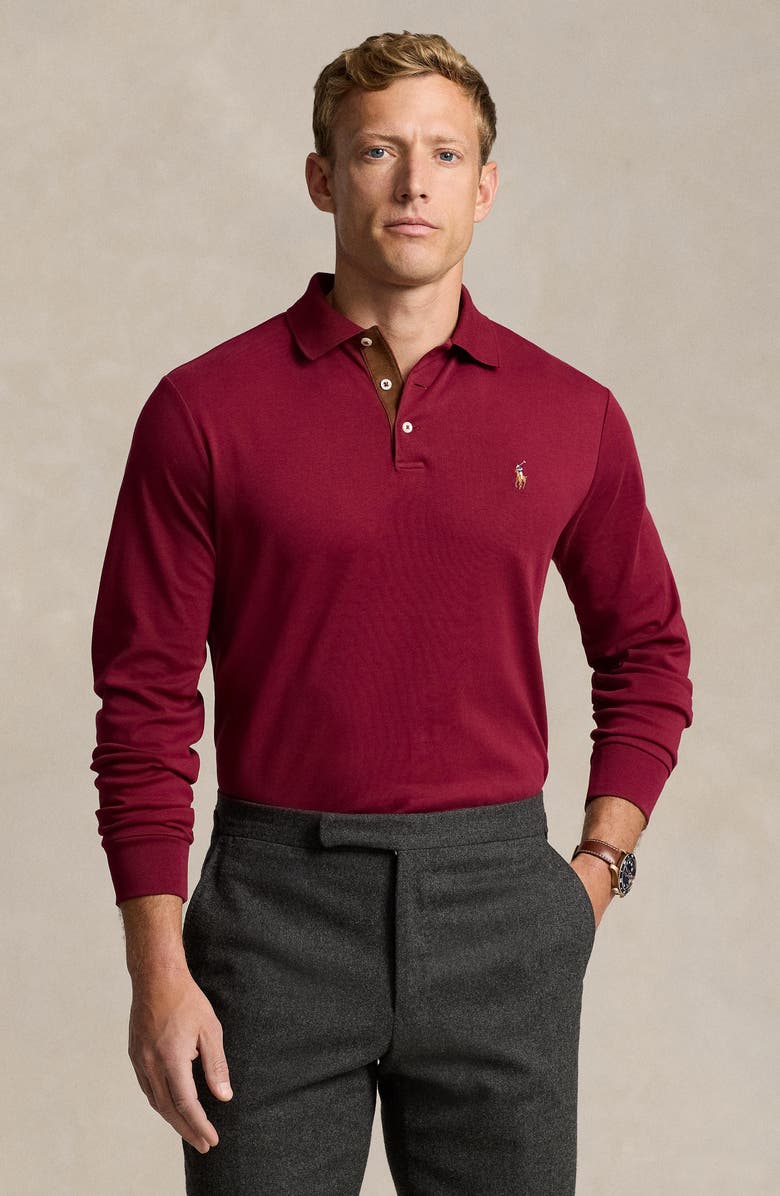 Polo Ralph Lauren Long Sleeve Cotton Jersey Polo, Alternate, color, 
