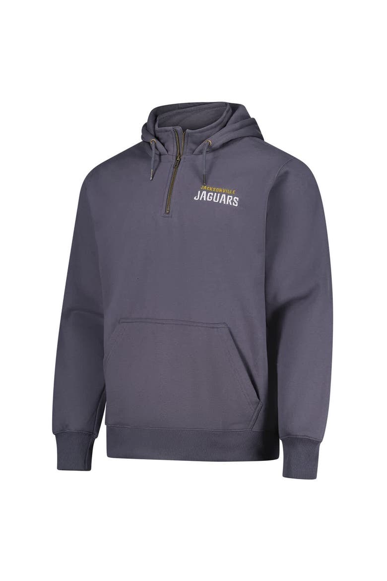 Unisex Dunbrooke  Graphite Jacksonville Jaguars Defender Quarter-Zip Hoodie, Alternate, color, Graphite