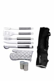 BergHOFF Black Cubo 9-Piece Stainless Steel BBQ Set with Wrap
