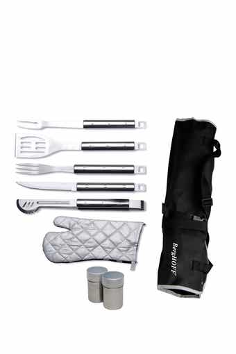 BergHOFF Black Cubo 9-Piece Stainless Steel BBQ Set with Wrap