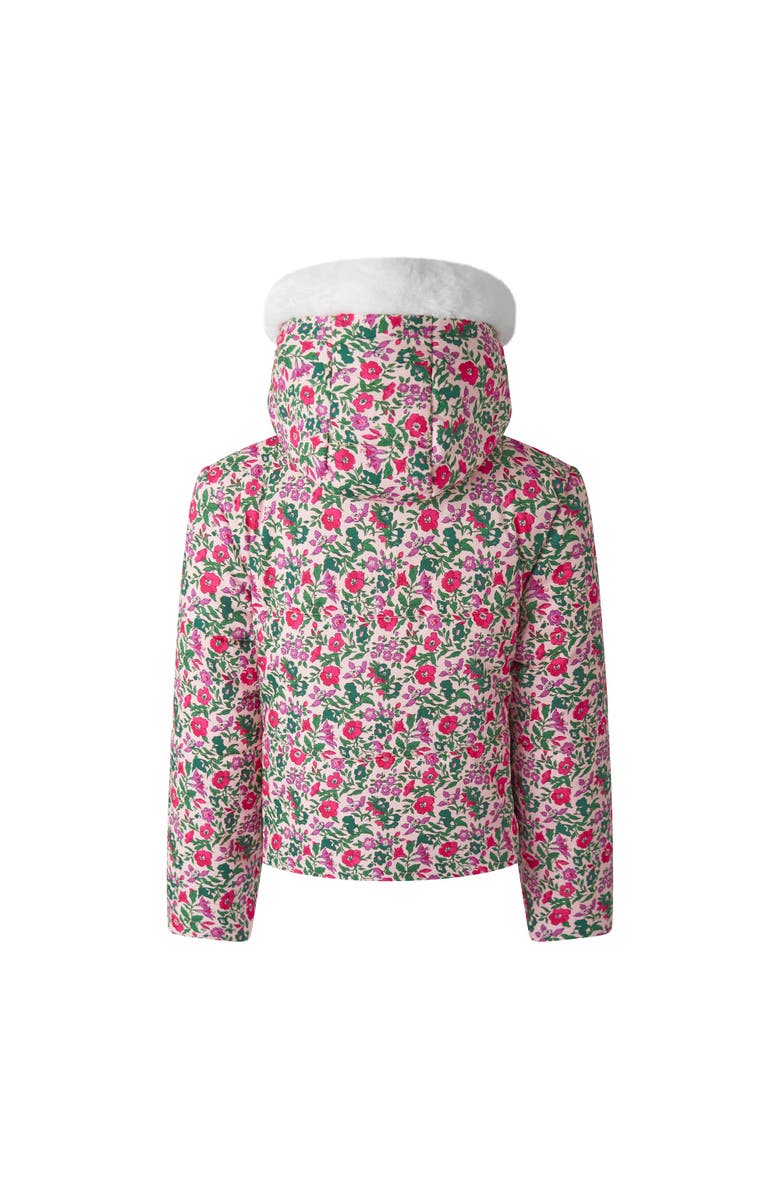 Rachel Riley Floral Hooded Puffer Jacket, Alternate, color, Pink