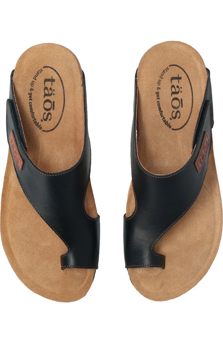 Taos Loop Toe Loop Sandal, Alternate, color, Black