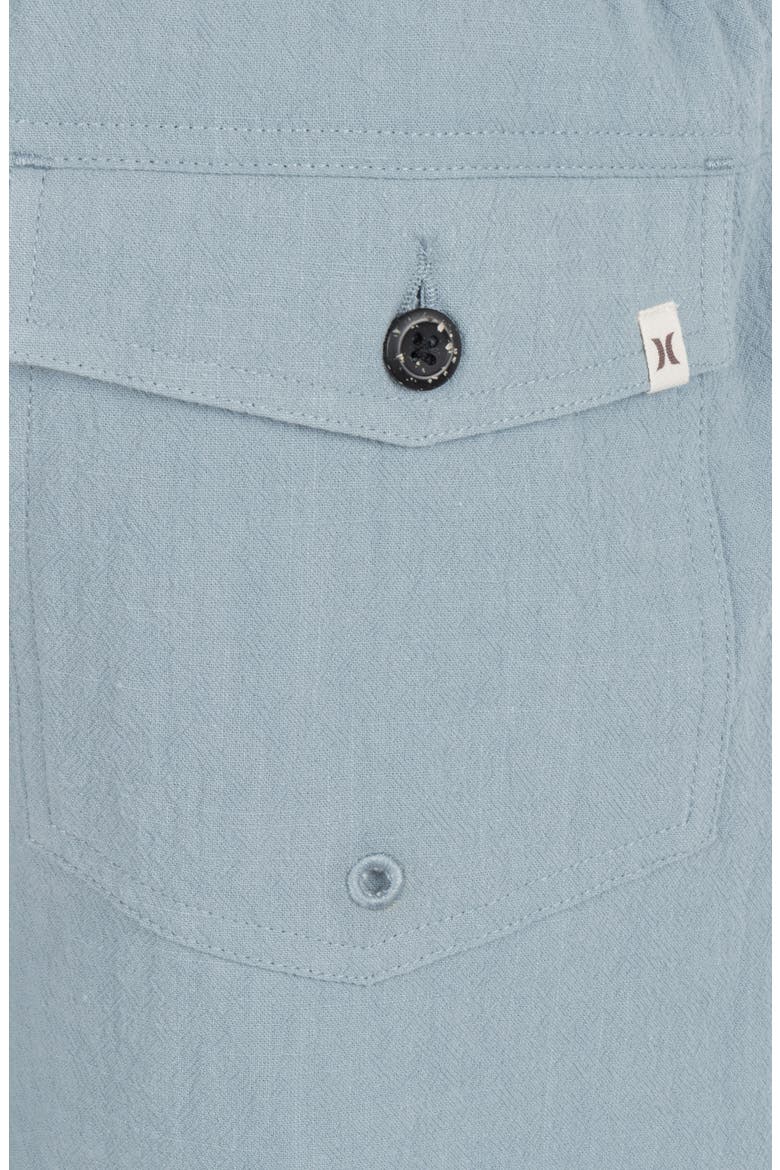 Volley Solid Cotton Drawstring Shorts, Alternate, color, WORKER BLUE