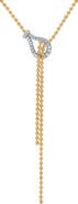 Gabriel & Co. Bujukan Stirrup Two-Tone 14K Gold & Diamond Y-Necklace