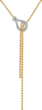 Gabriel & Co. Bujukan Stirrup Two-Tone 14K Gold & Diamond Y-Necklace