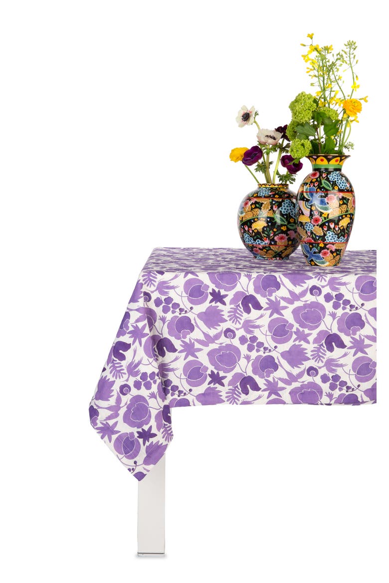 Medium Tablecloth (180X280) Wildbird Viola Purple, Alternate, color, Wildbird Viola Purple
