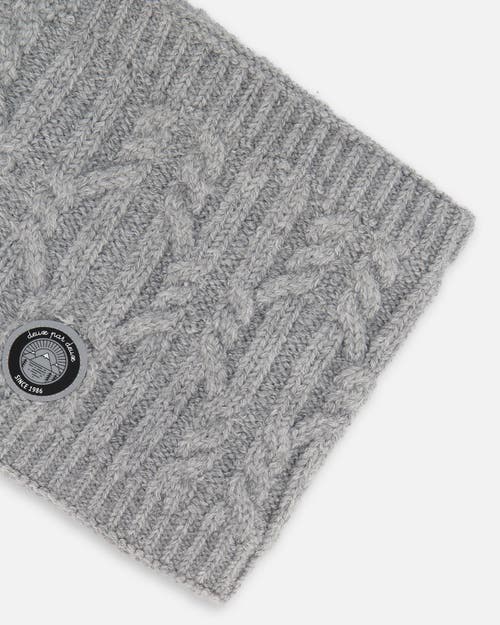 Deux Par Deux Kids Gender Inclusive Lined Winter Neckwarmer In Gray