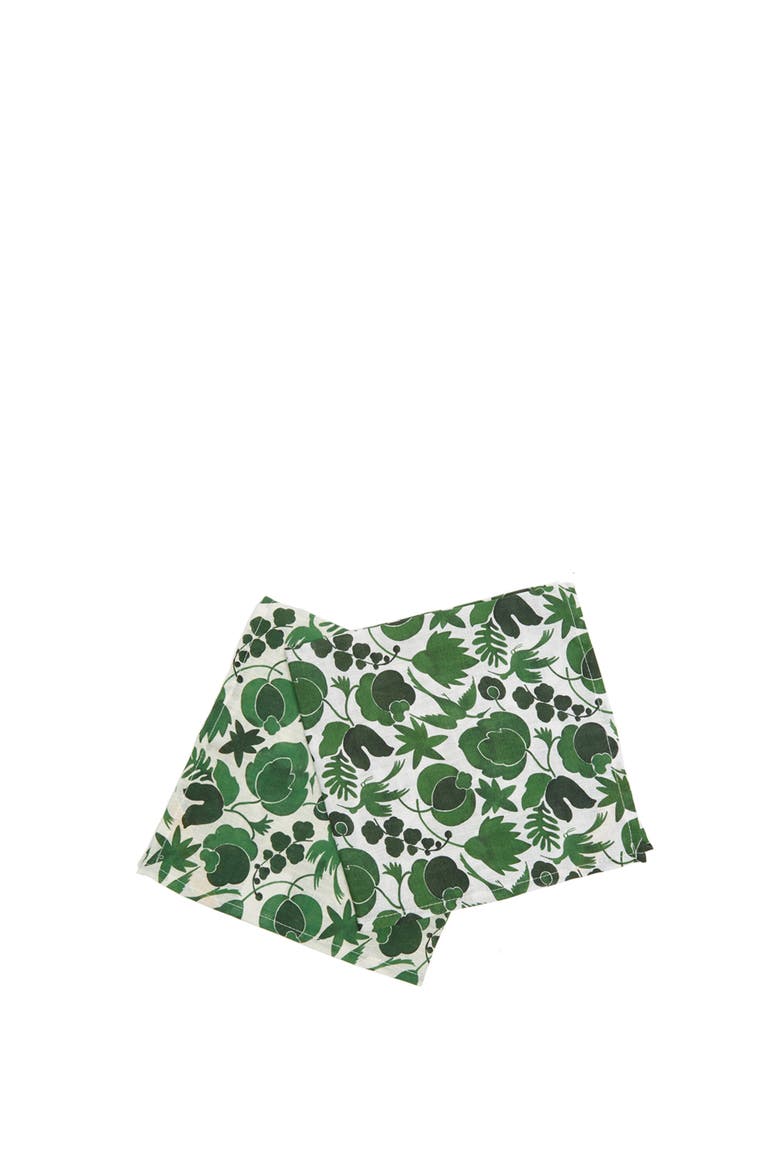 Large Napkins Set Of 2, Alternate, color, Wildbird Small Green