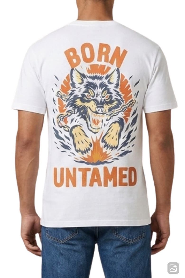 Born Untamed Graphic T-Shirt, Alternate, color, WHITE