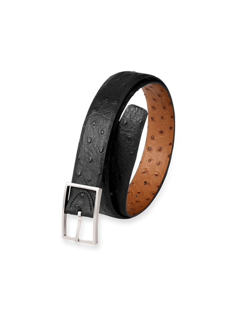 Ostrich Embossed Reversible Belt