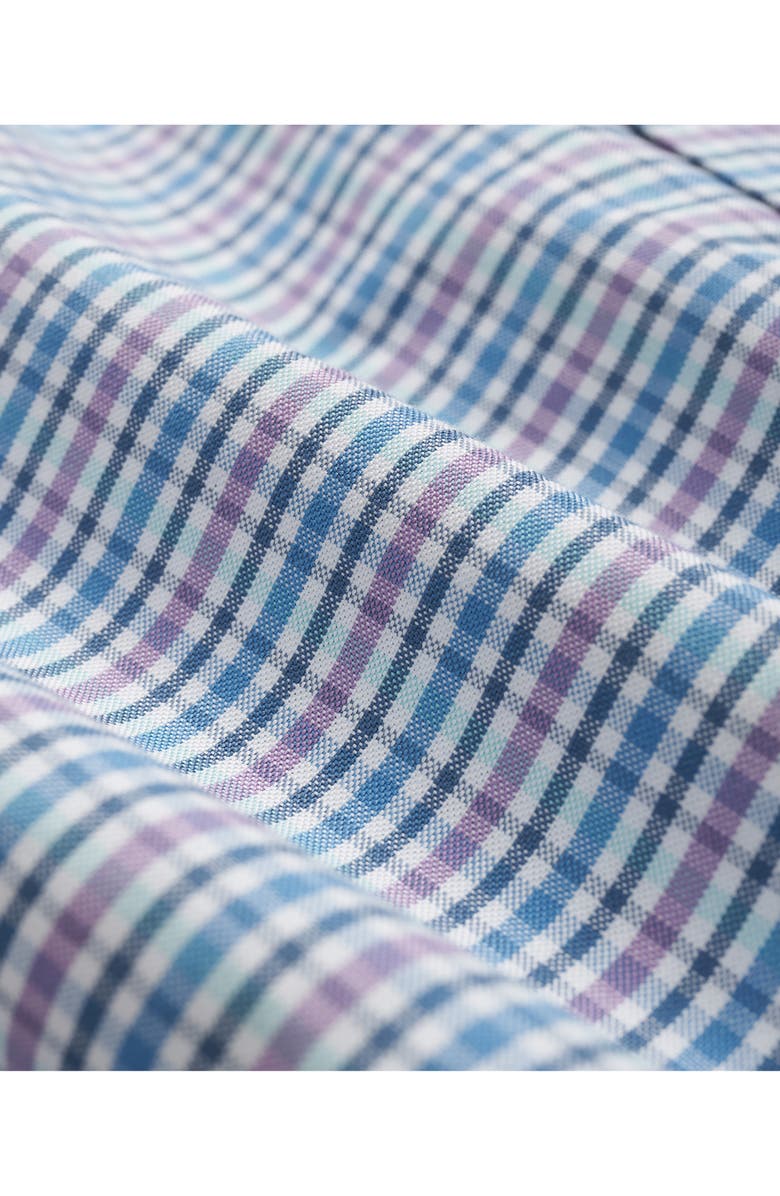 Brooks Brothers Regular Fit Check Plaid Cotton Button-Down Oxford Shirt, Alternate, color, Blue Multi