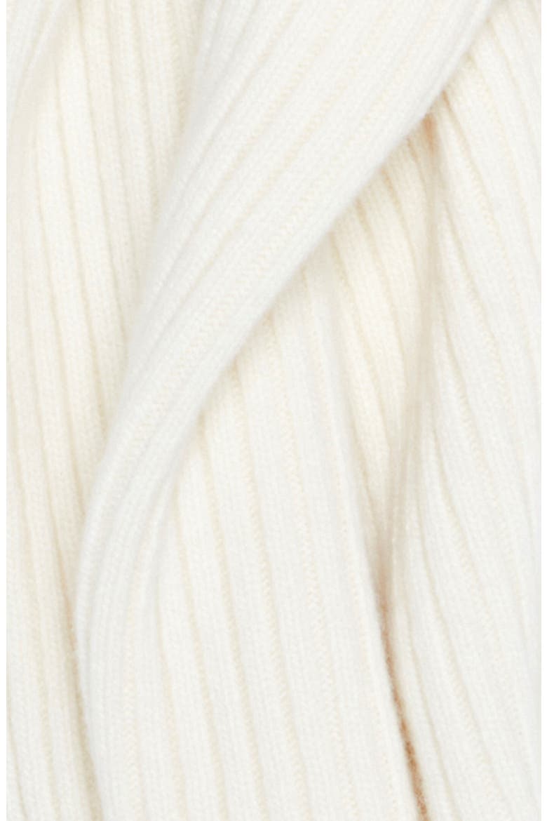 Blanket Stitch Wool & Cashmere Rib Scarf, Alternate, color, EDEN WHITE