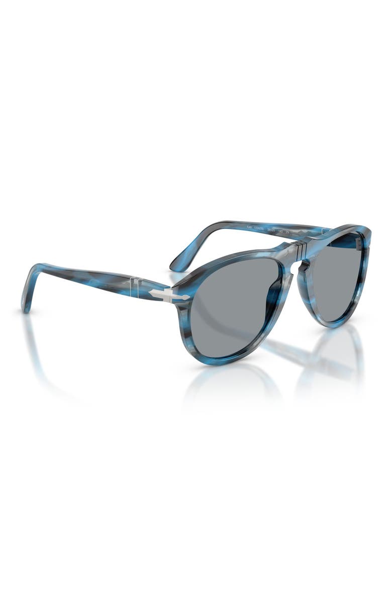 54mm Pilot Sunglasses, Alternate, color, STRIPED BLUE AND GREY / GREY