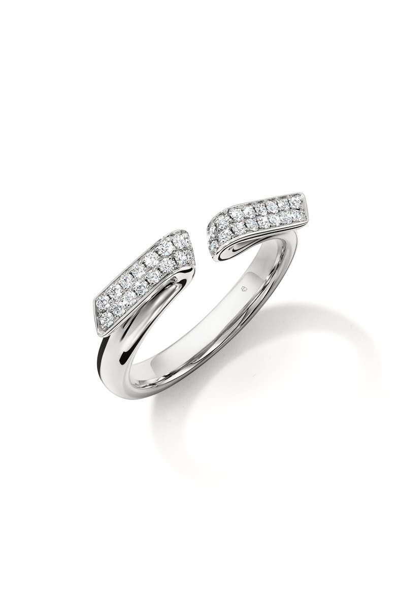 INSIDE/OUT 18K Gold Diamond Flip Open Ring, 0.15ct., Main, color, WHITE GOLD