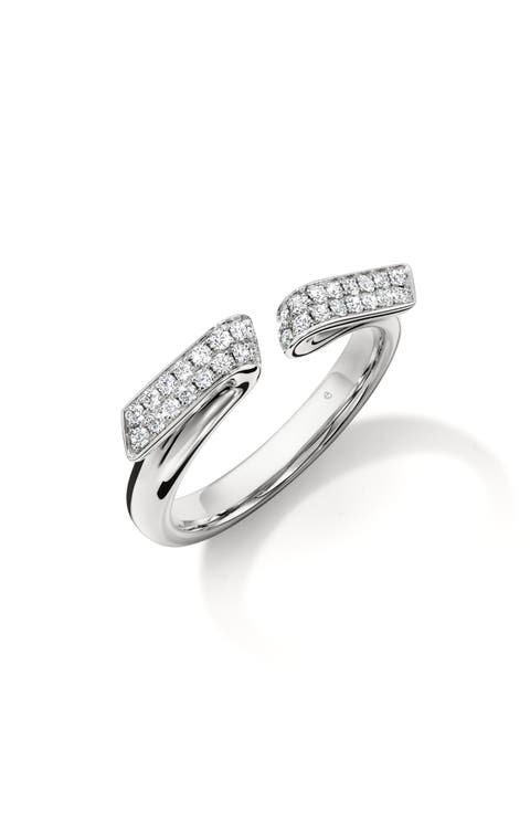 INSIDE/OUT 18K Gold Diamond Flip Open Ring, 0.15ct.