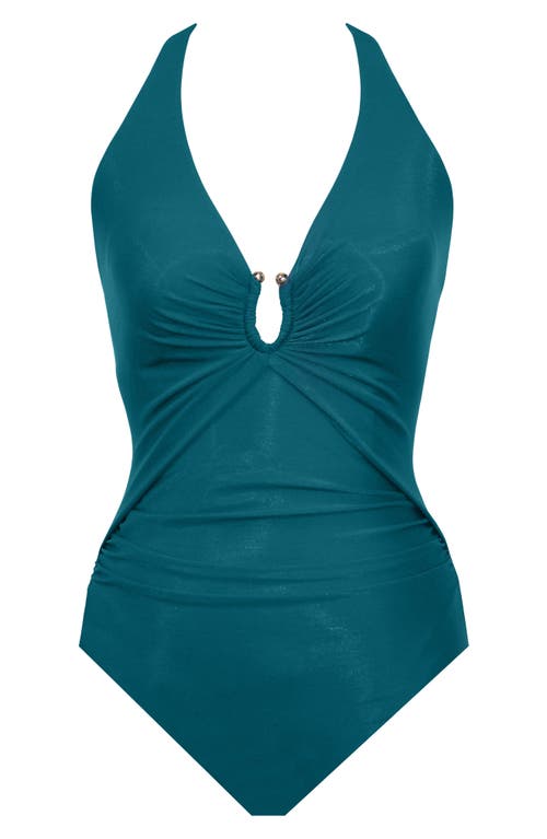 Miraclesuit Razzle Dazzle Bling One-piece Swimsuit In Green
