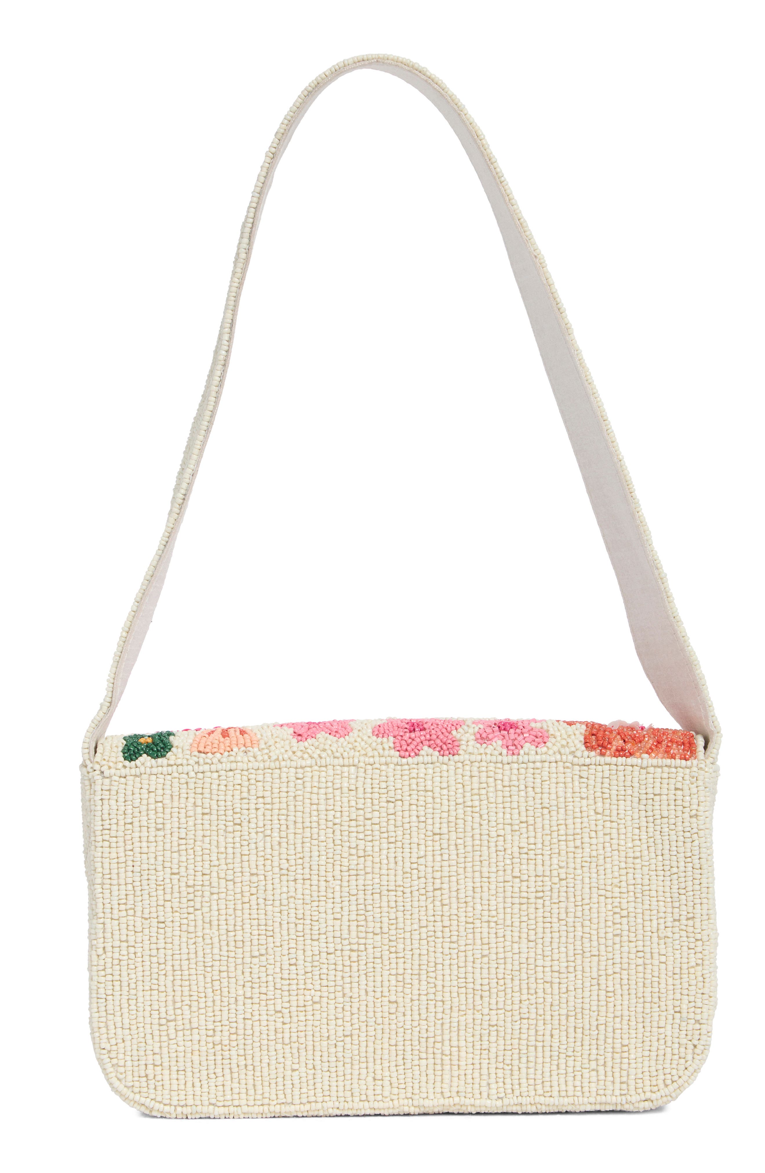 Collection XIIX Beaded Pop Floral Shoulder Bag, Alternate, color, Ivory Multi