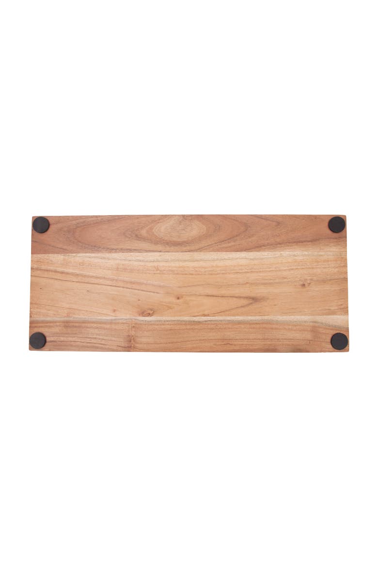 Sea Star Beach Coastal Wood Novelty Rectangle Serving Tray, Alternate, color, Blue