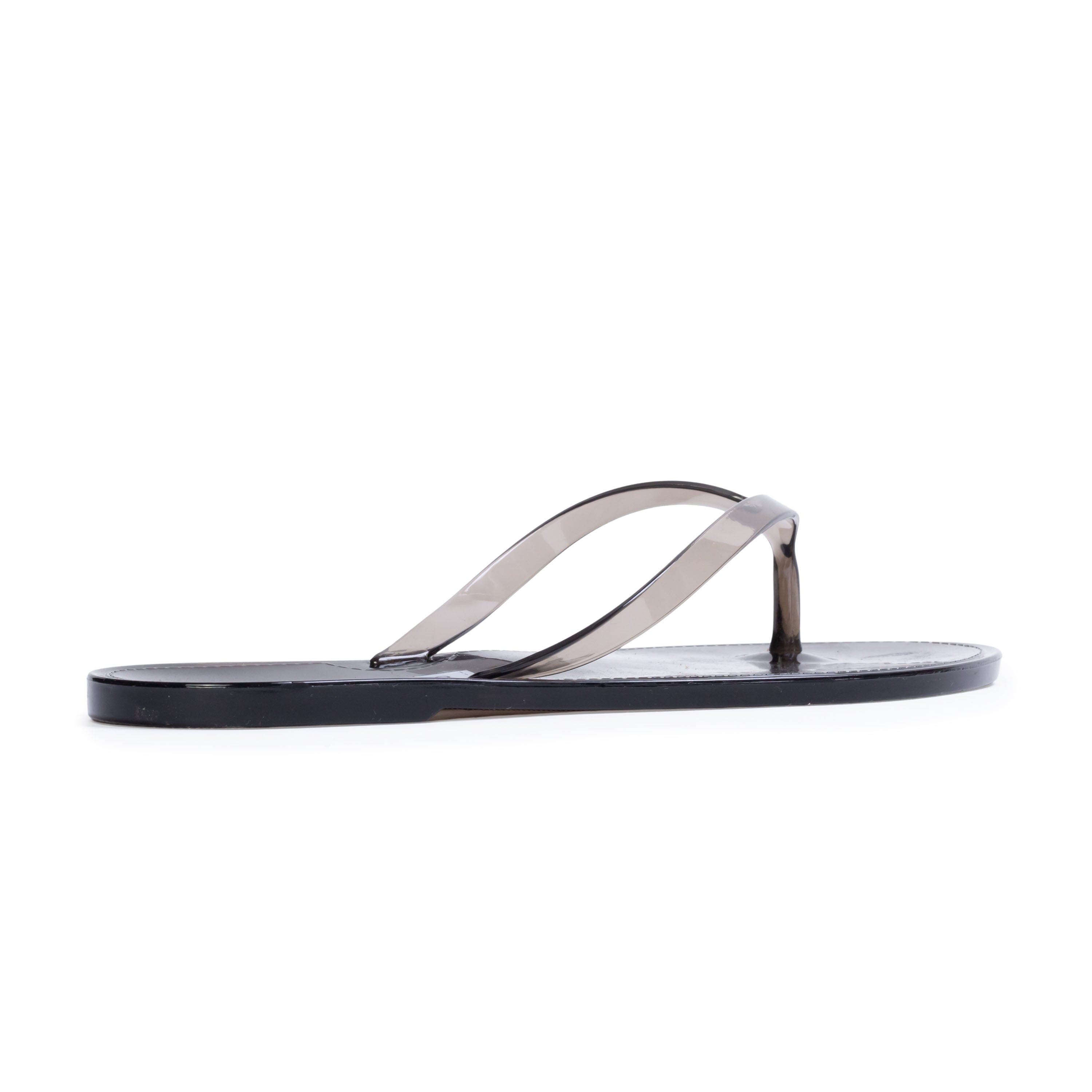 BLACK SUEDE STUDIO Crystal Sandal, Alternate, color, Black Pvc