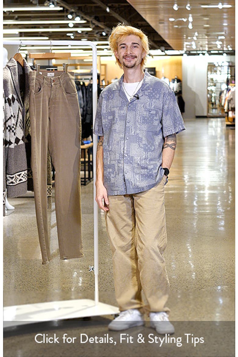 Ace Bandana Print Short Sleeve Linen Blend Button-Up Shirt video