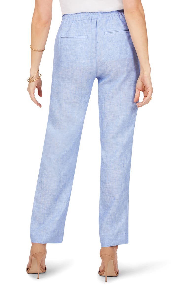 Foxcroft Livingston Linen Pants, Alternate, color, Malibu Blue