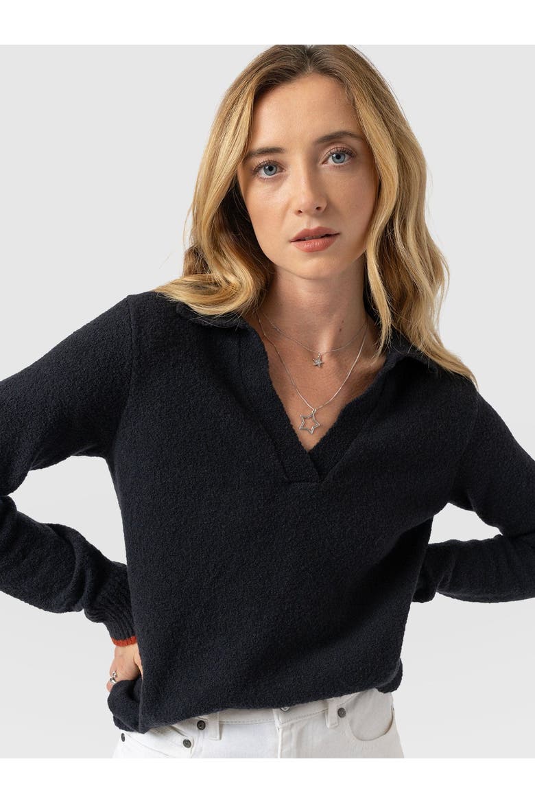 Delphi Polo Knit, Alternate, color, Black