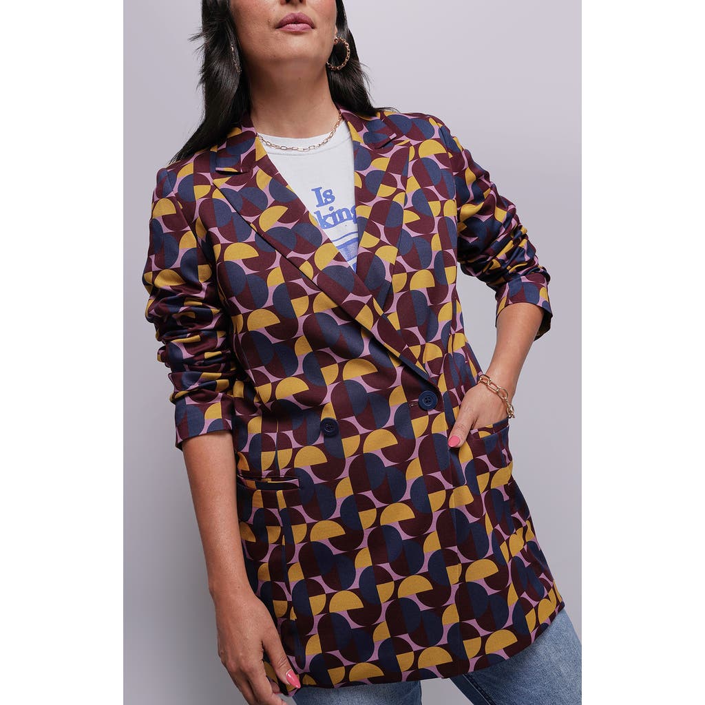 Wildfang The Empower Double Breasted Blazer In Multi