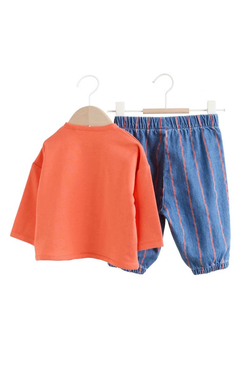 NEXT Beet Goes On Long Sleeve T-Shirt & Pants Set, Alternate, color, Red