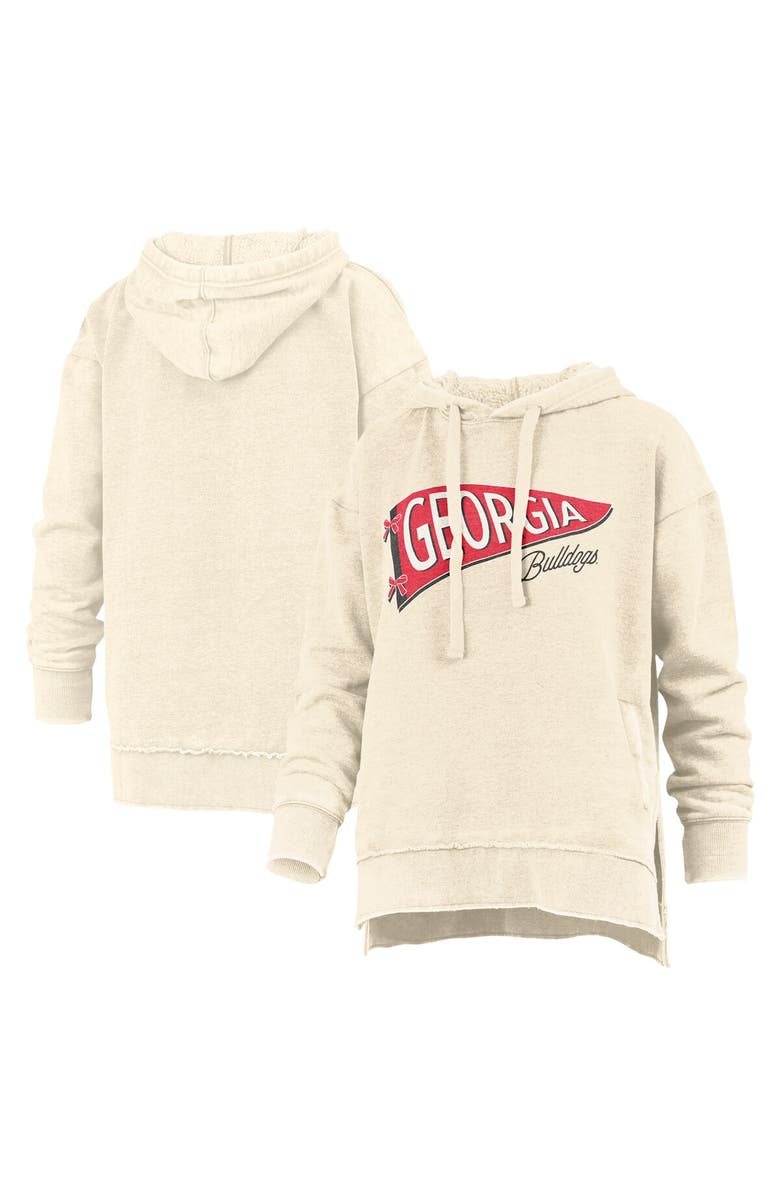 PRESSBOX Women's Pressbox  Cream Georgia Bulldogs Marni Pullover Hoodie, Alternate, color, 