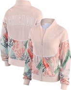WEAR by Erin Andrews Women's WEAR by Erin Andrews  Sand Chicago Cubs Raglan Full-Zip Track Jacket