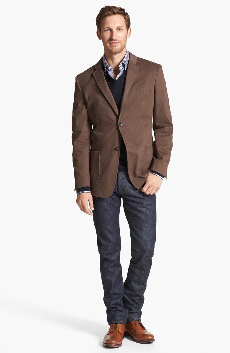 Wallin & Bros. Trim Fit V-Neck Cotton & Cashmere Sweater, Alternate, color,