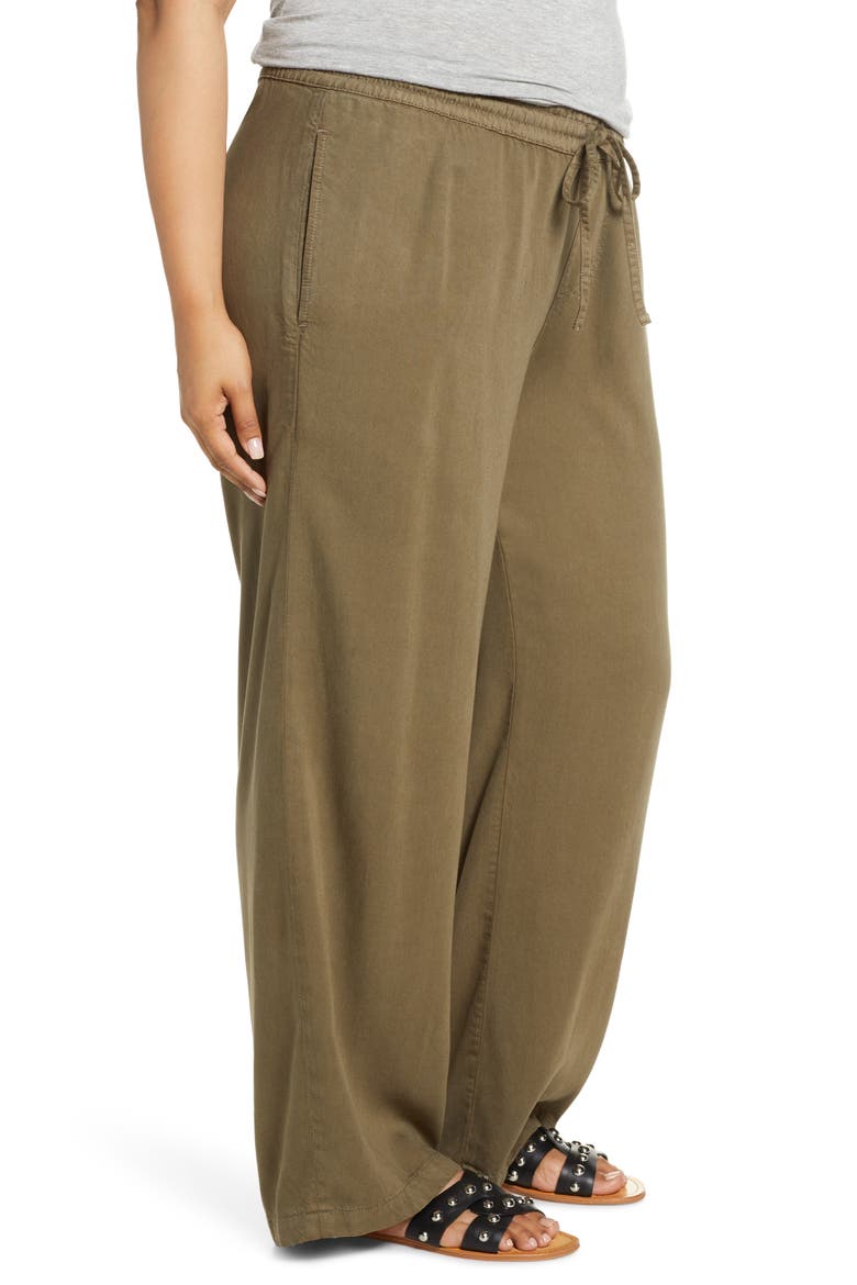 Palazzo Pants, Alternate, color, DARK OLIVE