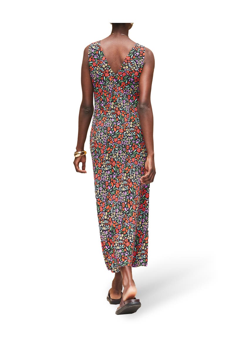 Ro&Zo Sleeveless Ditsy V-Neck Midi Dress, Alternate, color, Red