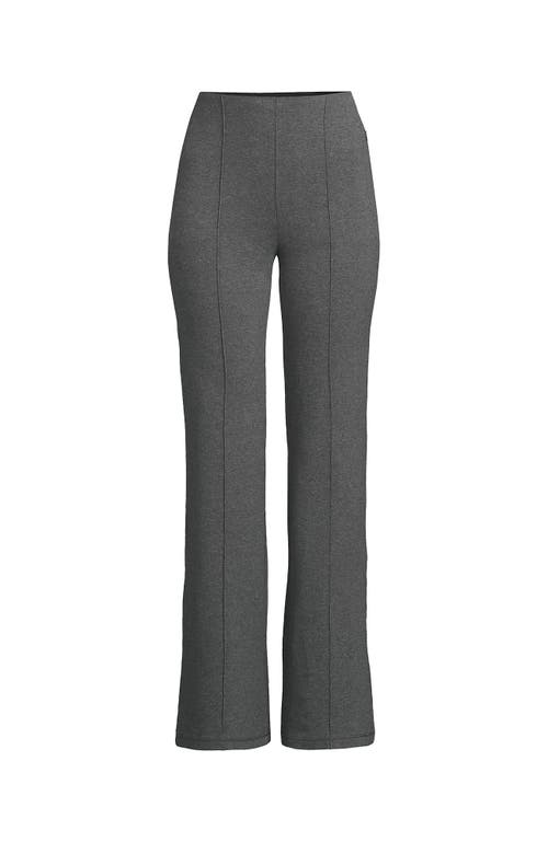 Lands' End Starfish High Rise Pintuck Bootcut Pants In Charcoal Heather