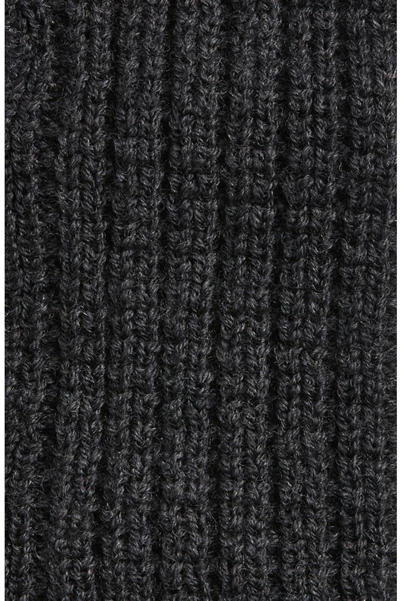 Merino Wool Rib Glovelettes, Alternate, color, CHARCOAL