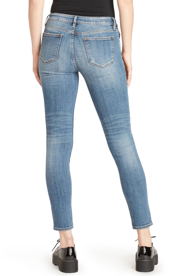 Jagger Ripped Skinny Jeans, Alternate, color, MED WASH