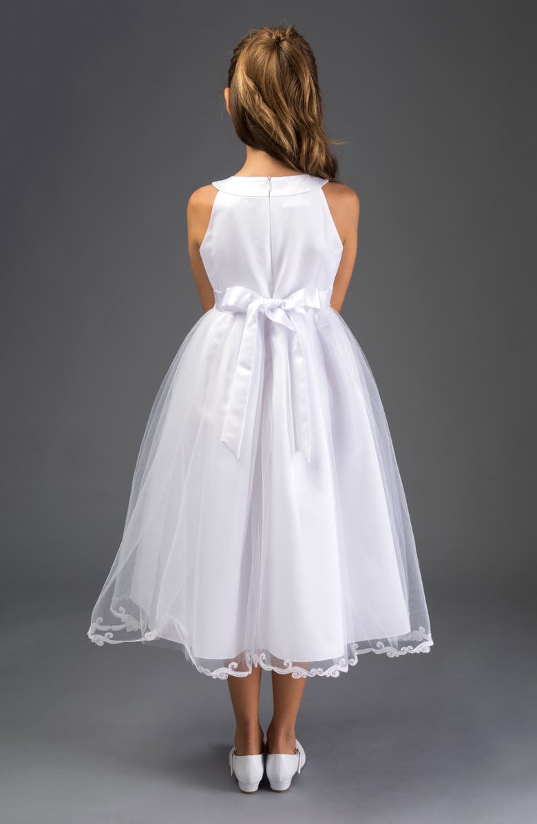 GERSON & GERSON Iris & Ivy Embroidered Sleeveless Tulle Dress, Alternate, color, 