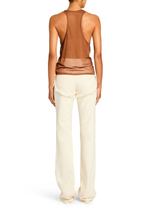 Ser.o.ya Dahlia Frayed Bootcut Jean In Eggshell