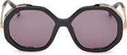Max Mara Menton 57mm Round Sunglasses