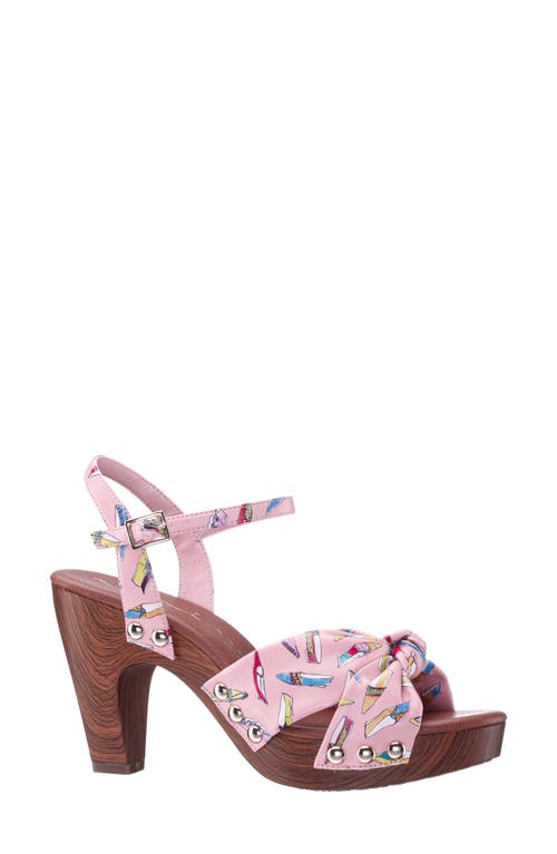 Nina Pop Ankle Strap Platform Sandal In Petal Pink