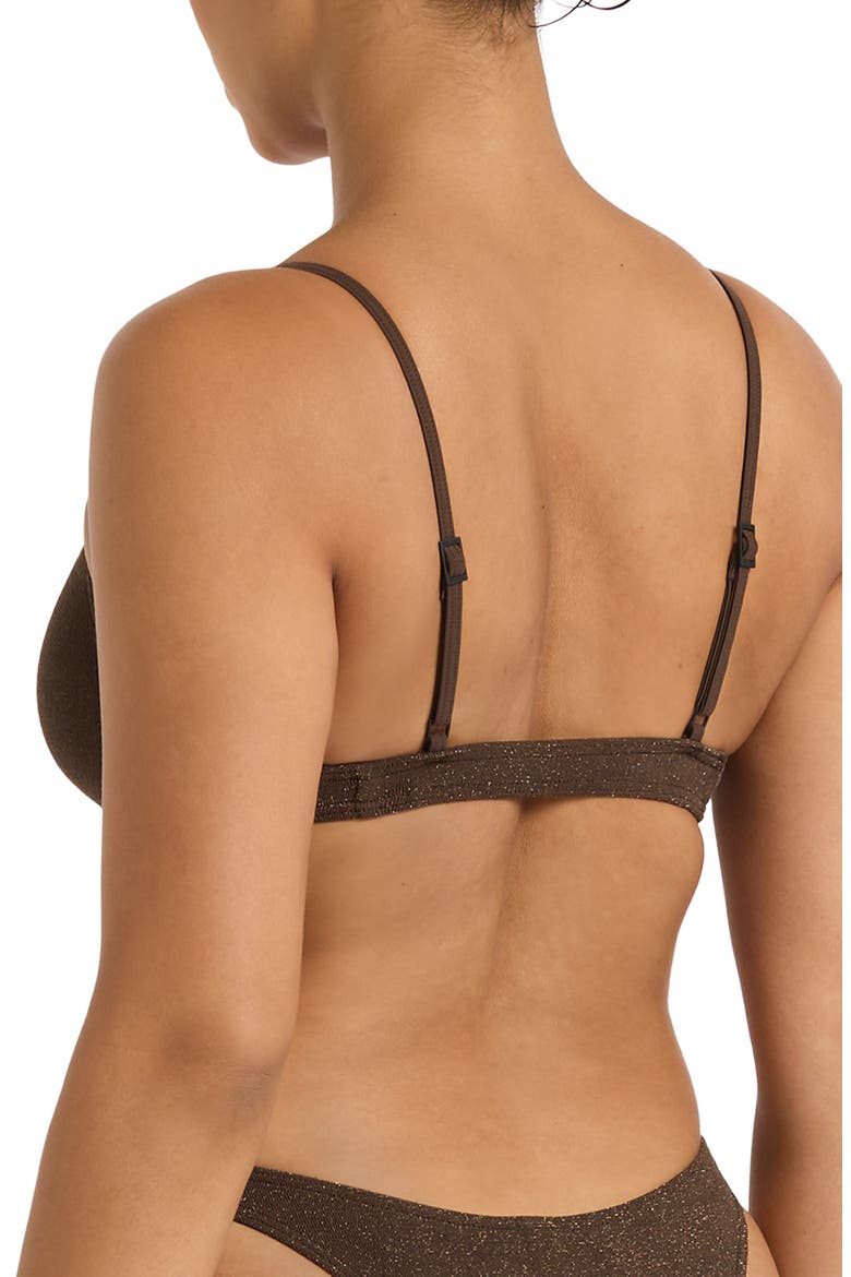 Ring Edwards Shimmer Bikini Top, Alternate, color, WALNUT