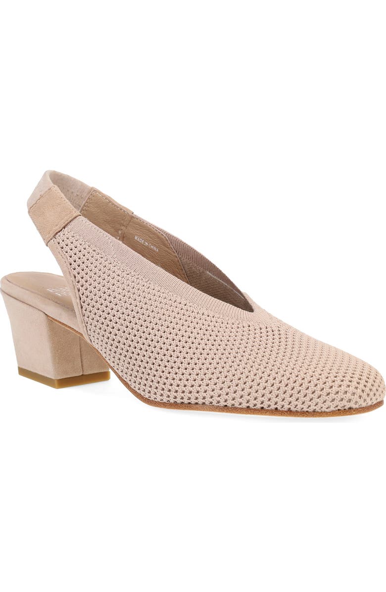 Eileen Fisher Vasa Block Heel Knit Slingback Pump, Main, color, Blush
