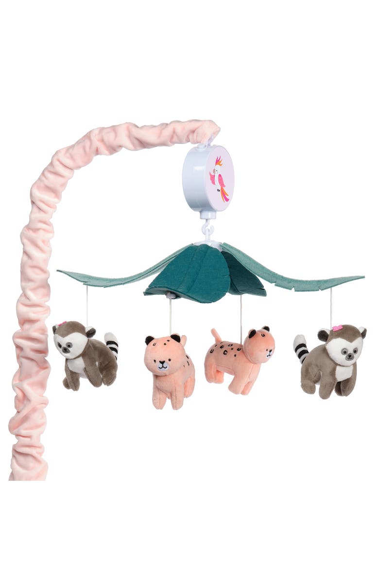 Lambs & Ivy Enchanted Safari Animal Musical Baby Crib Mobile Jungle Soother Toy, Main, color, Multicolor