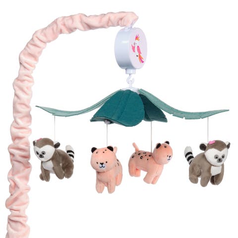 Enchanted Safari Animal Musical Baby Crib Mobile Jungle Soother Toy