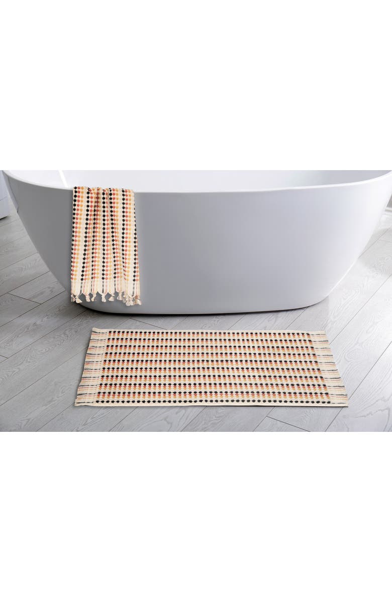 Olive & Linen Dots Bath Mat, Alternate, color, Rainbow