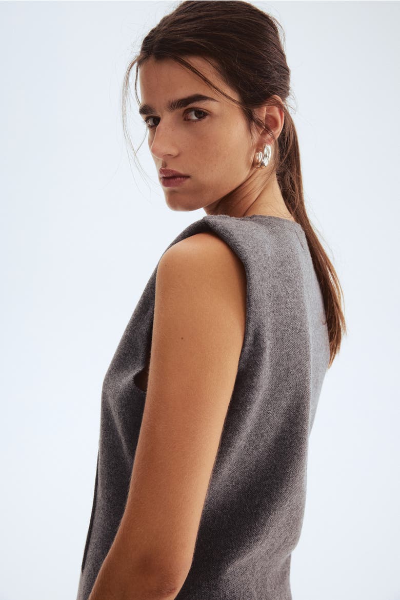 Wool-blend Top, Alternate, color, Gray melange