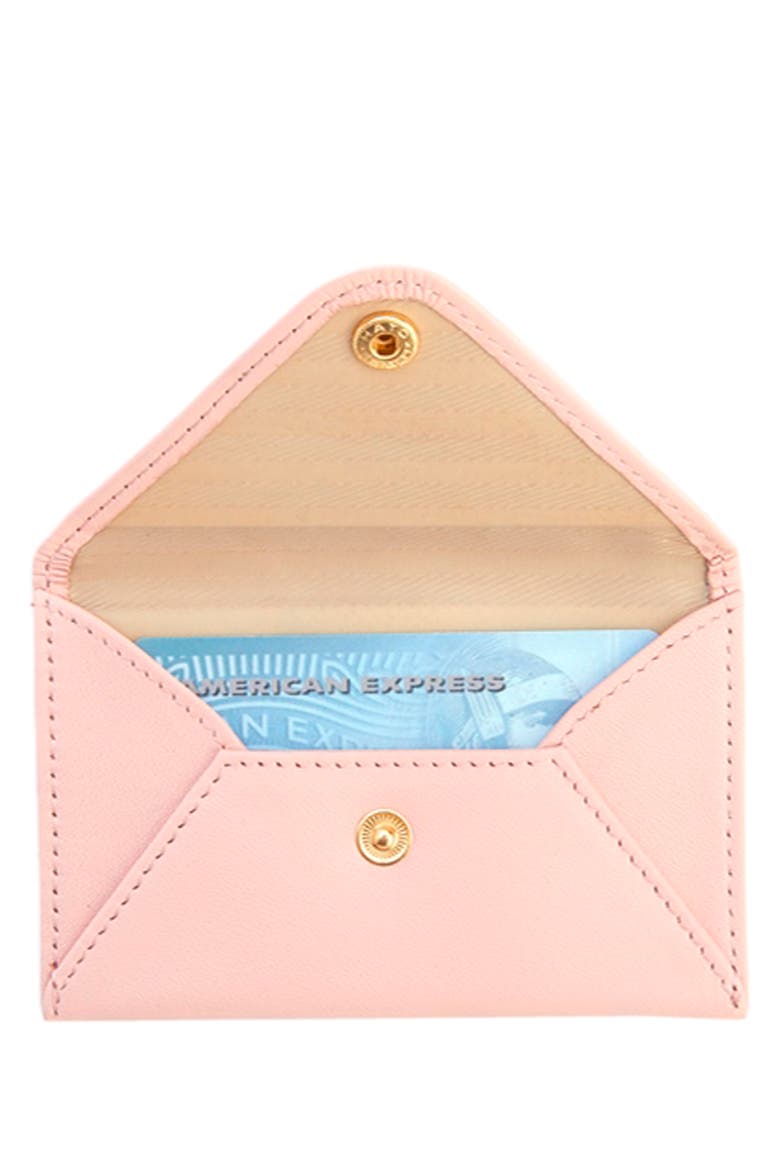 Personalized Envelope Card Holder, Alternate, color, LIGHT PINK - SILVER FOIL